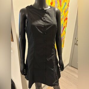 SHEIN Black Button-Front Mini Dress